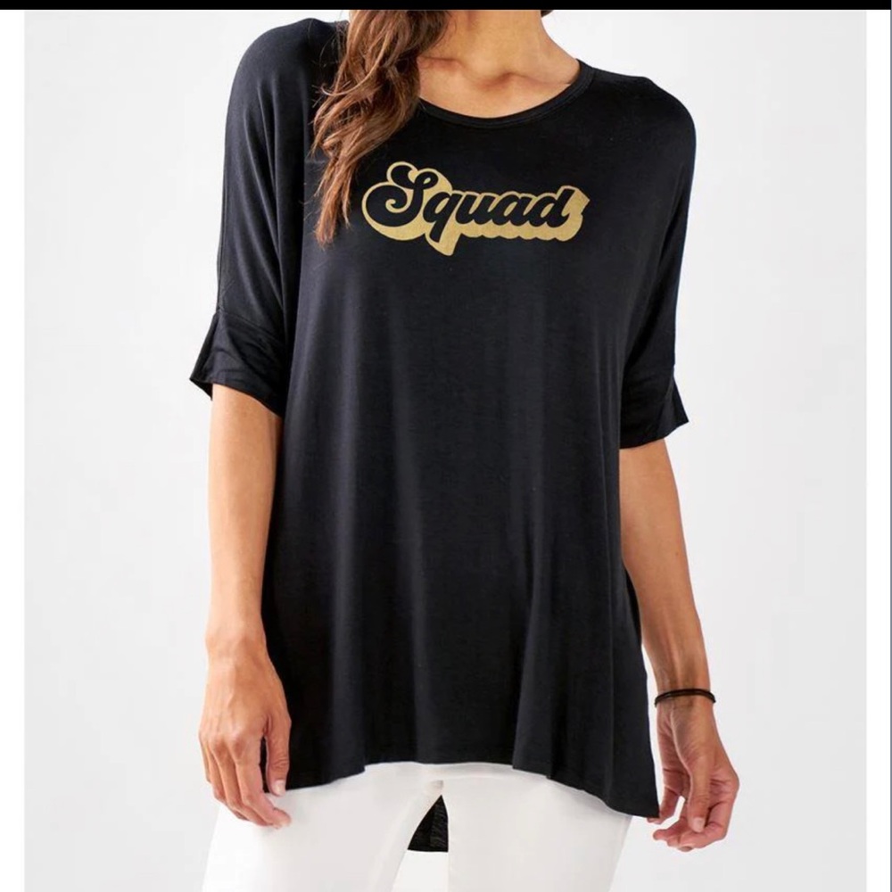 Coco + Carmen Black Squad T-shirt, Size S/M, COCO POP Tee, Cut for comfort.